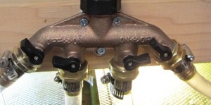 On off switches on top manifold